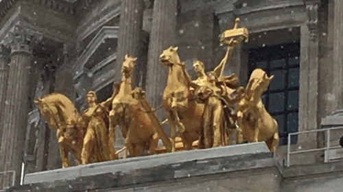 04-13 Snow and the "Troika," State Capitol, St. Paul