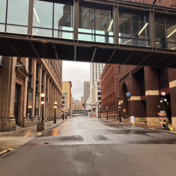 Empty downtown St. Paul 04/15